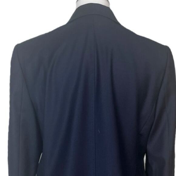Lands’ End Blazer 2 Button Closure Notch Lapel Wool Blend Blue Women’s Size 12 - Picture 8 of 12